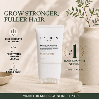 Korean Hair Growth Serum for Thinning & Shedding